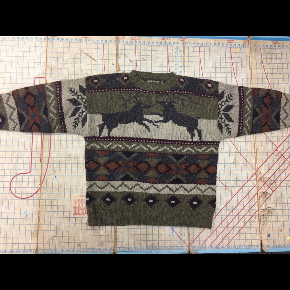 Timberland Handknit Wool Sweater Medium View 2